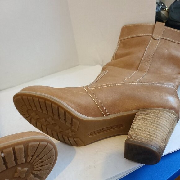 Timberland Rudston Pull On Leather Suede Weatherproof Heeled Boots Shoe Size 9.5 - Picture 6 of 7